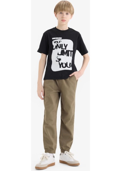 Erkek Çocuk Jogger Fit Standart Paça Gabardin Pantolon E1587A825SM