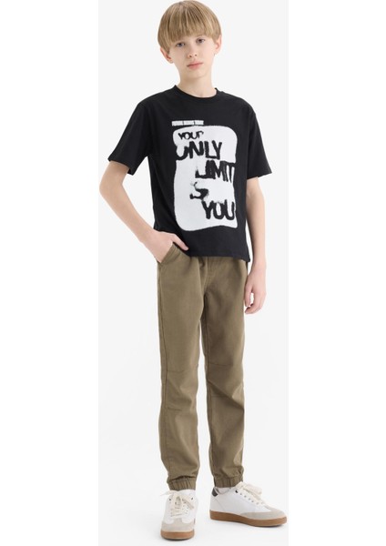 Erkek Çocuk Jogger Fit Standart Paça Gabardin Pantolon E1587A825SM fiyatları