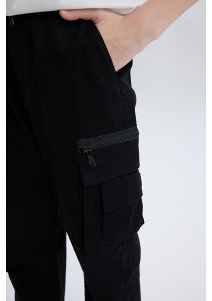 Erkek Çocuk Kargo Jogger Standart Paça Gabardin Pantolon D6313A825SP