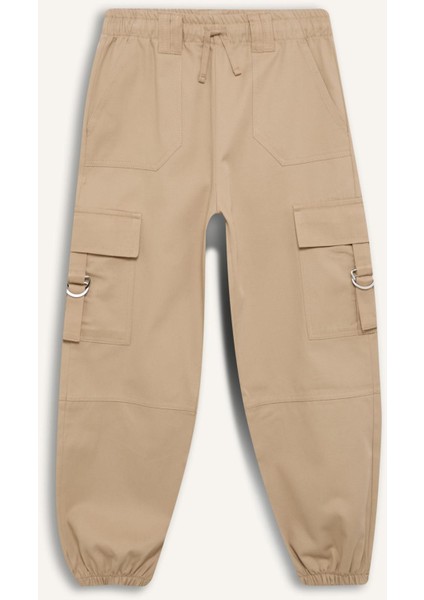 Kız Çocuk Paraşüt Kargo Jogger Paça Pamuklu Pantolon D7608A825SP