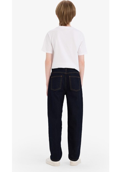 Erkek Çocuk Straight Fit Düz Paça Jean Pantolon D6474A825SM