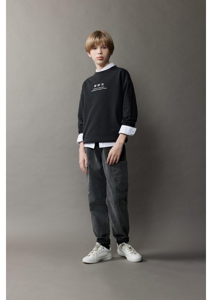 Erkek Çocuk Jogger Fit Jean Pantolon D7037A825SP