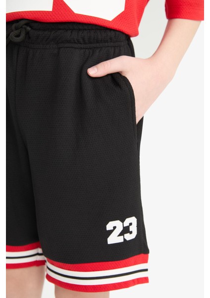 Erkek Çocuk Beli Lastikli Baskılı Şort F2419A825HS