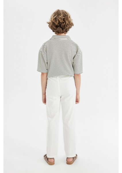 Erkek Çocuk Standart Paça Keten Görünümlü Pantolon C2981A824SM