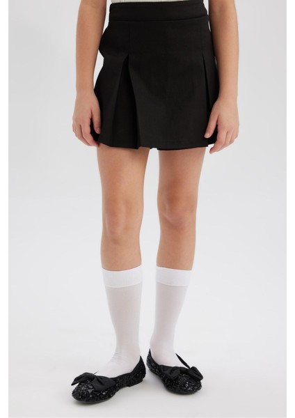 Kız Çocuk Basic Düz Gabardin Şort Etek E0643A825SM