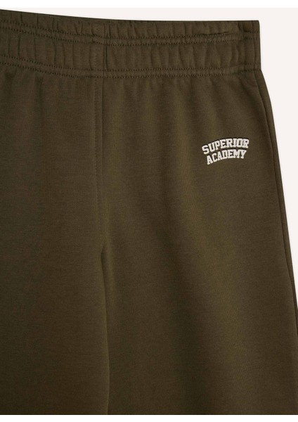 Kız Çocuk Beli Paçası Lastikli Baskılı Jogger Eşofman Altı D7011A824WN