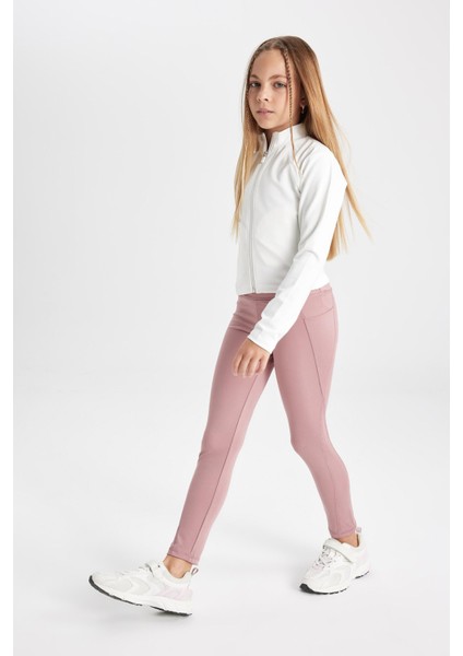 Kız Çocuk Basic Düz Standart Boy Cepli Tayt C9638A824AU modelleri