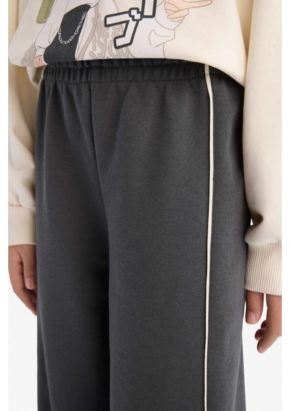 Kız Çocuk Wide Leg Beli Lastikli Geniş Bol Paça Eşofman Altı D9250A825SP fırsatları