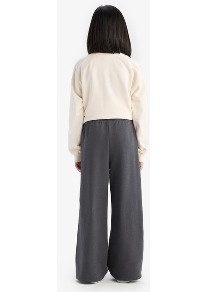 Kız Çocuk Wide Leg Beli Lastikli Geniş Bol Paça Eşofman Altı D9250A825SP indirimleri