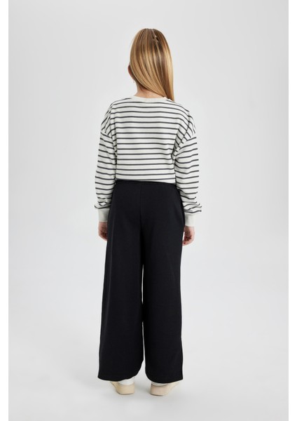 Kız Çocuk Wide Leg Geniş Yırtmaçlı Paça Pantolon C0310A824SM