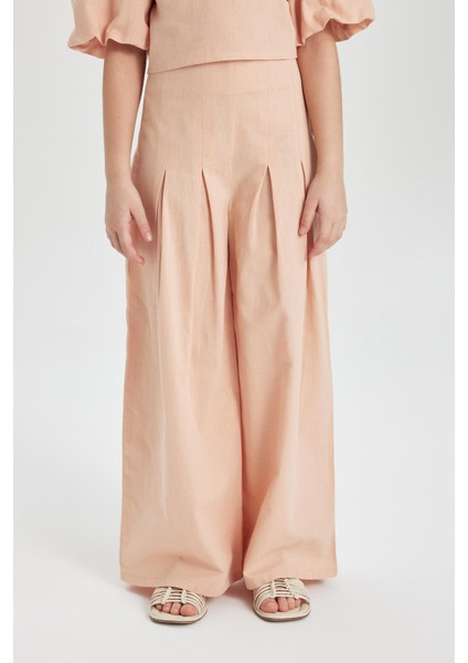 Kız Çocuk Wide Leg Geniş Bol Paça Pamuklu Pantolon C0448A824SP fırsatları