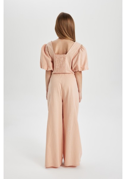 Kız Çocuk Wide Leg Geniş Bol Paça Pamuklu Pantolon C0448A824SP indirimleri
