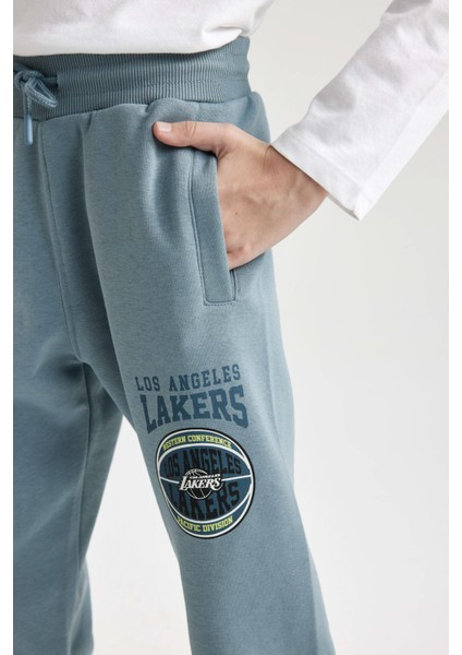 Erkek Çocuk NBA Los Angeles Lakers Beli Paçası Lastikli Cepli Jogger Eşofman Altı D3140A824AU indirimleri