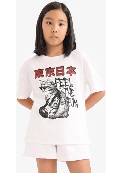 Kız Çocuk Beli Lastikli Basic Düz Şort E6589A825HS modelleri