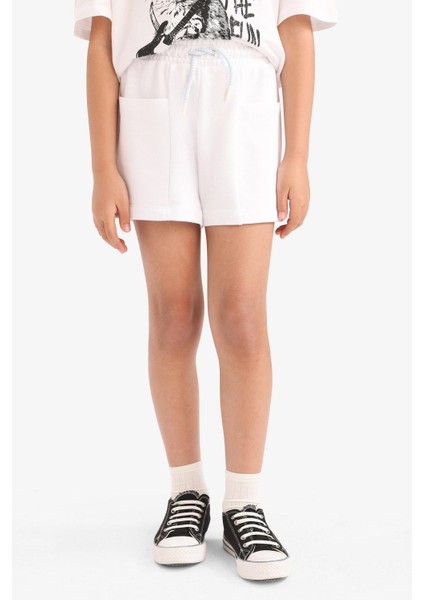 Kız Çocuk Beli Lastikli Basic Düz Şort E6589A825HS indirimleri