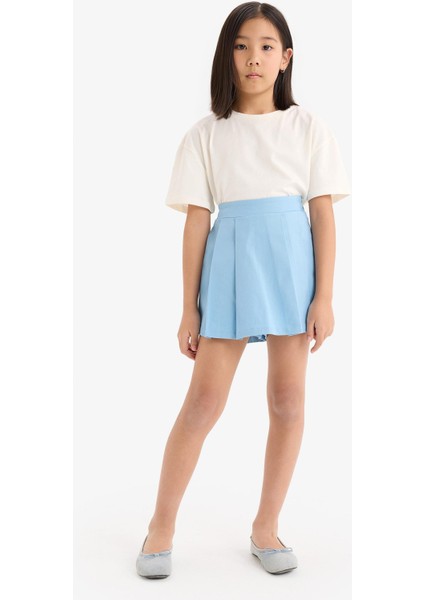 Kız Çocuk Gabardin Pileli Şort Etek E2648A825SM