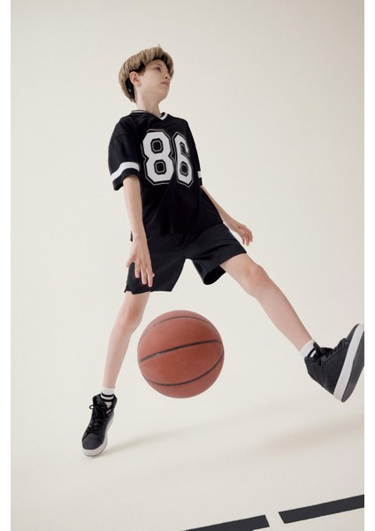 Erkek Çocuk Beli Lastikli Baskılı Şort F2417A825HS