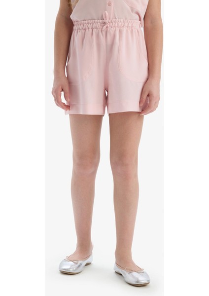Kız Çocuk Beli Lastikli Viskon Şort D7616A825HS fırsatları