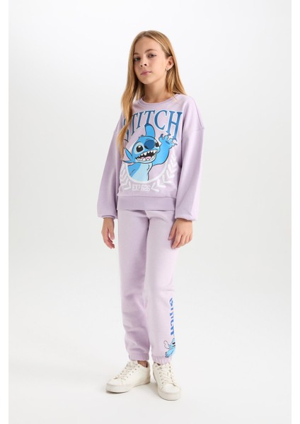 Kız Çocuk Disney Lilo & Stitch Beli Lastikli Standart Fit Jogger Eşofman Altı D3224A824WN fiyatları
