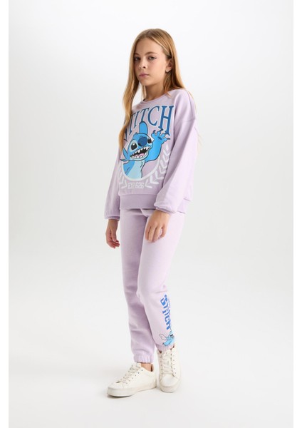 Kız Çocuk Disney Lilo & Stitch Beli Lastikli Standart Fit Jogger Eşofman Altı D3224A824WN modelleri