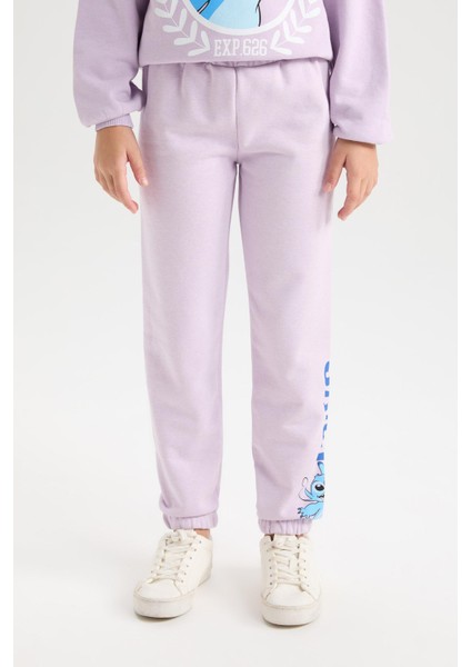 Kız Çocuk Disney Lilo & Stitch Beli Lastikli Standart Fit Jogger Eşofman Altı D3224A824WN fırsatları