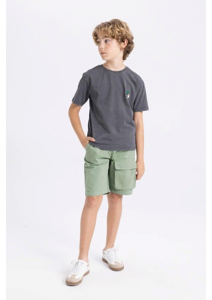 Erkek Çocuk Kargo Fit Gabardin Şort C3528A824SM modelleri