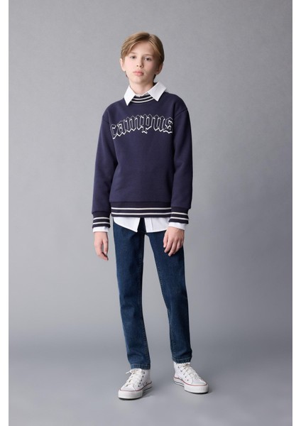 Erkek Çocuk Carrot Fit Düz Paça Cepli Jean Pantolon C5719A824WN fiyatları