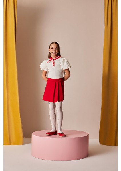 Kız Çocuk Kırmızı Gabardin Şort Etek A1927A825SM modelleri