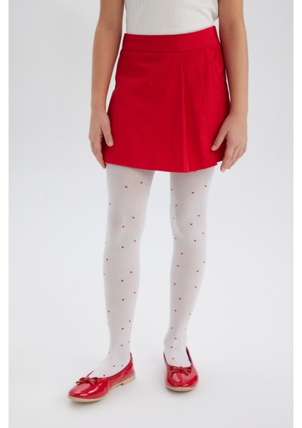 Kız Çocuk Kırmızı Gabardin Şort Etek A1927A825SM