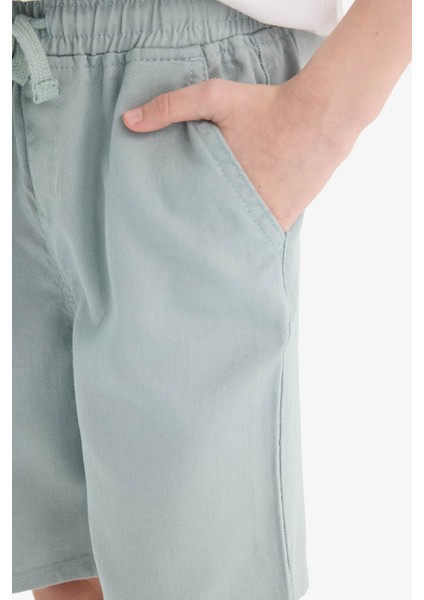 Erkek Çocuk Beli Lastikli Gabardin Şort E6677A825HS