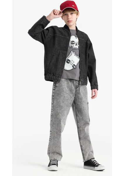 Erkek Çocuk Jogger Fit Esnek Bantlı Paça Jean Pantolon D6554A825SP fiyatları