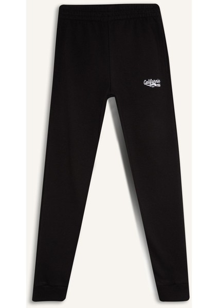 Kız Çocuk Beli Lastikli Baskılı Jogger Eşofman Altı D6482A8NS