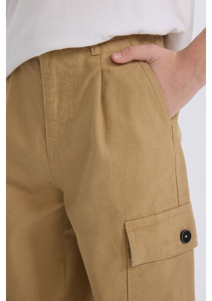 Erkek Çocuk Loose Fit Standart Paça Gabardin Pantolon D3406A825SP indirimleri