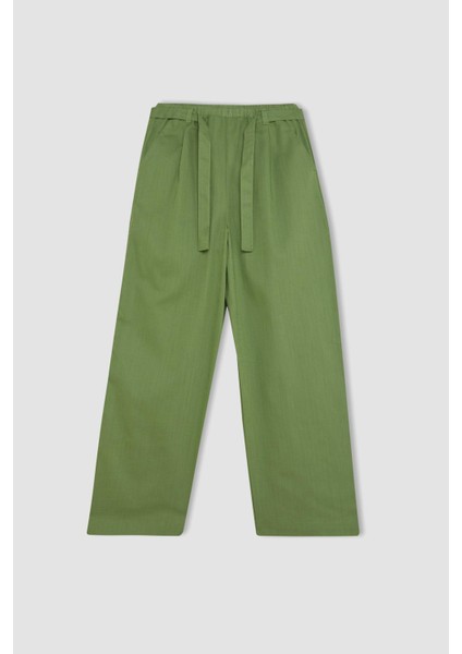 Kız Çocuk Wide Leg Geniş Paça Pamuklu Pantolon B5045A824HS