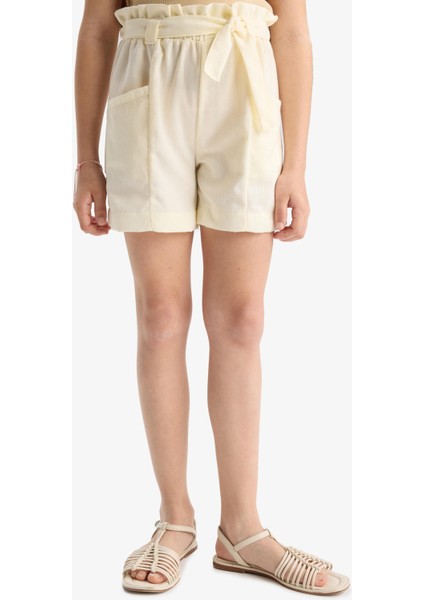 Kız Çocuk Cepli Paperbag Şort C0266A824SM indirimleri