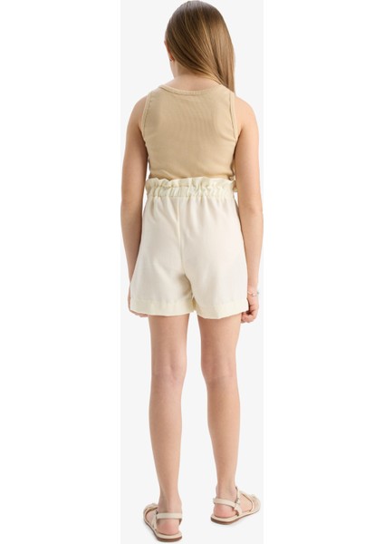 Kız Çocuk Cepli Paperbag Şort C0266A824SM