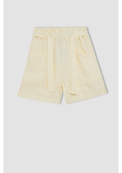 Kız Çocuk Cepli Paperbag Şort C0266A824SM