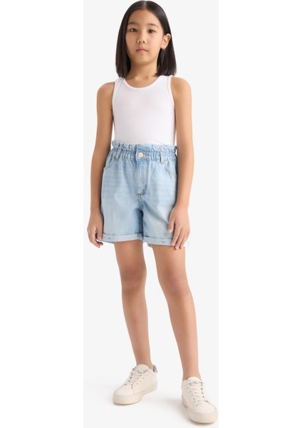 Kız Çocuk Paperbag Jean Şort B8113A825SM fiyatları