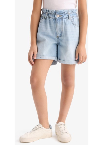 Kız Çocuk Paperbag Jean Şort B8113A825SM modelleri