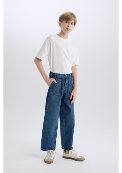 Erkek Çocuk Wide Leg Jean Pantolon D3598A825SP modelleri