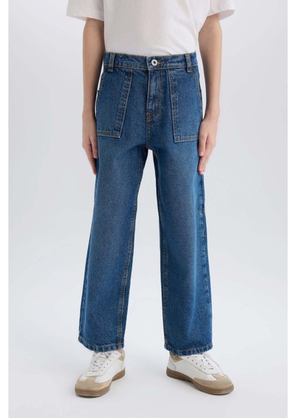 Erkek Çocuk Wide Leg Jean Pantolon D3598A825SP fırsatları