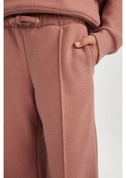Kız Çocuk Wide Leg Geniş Bol Paça Beli Lastikli Eşofman Altı D3974A824WN indirimleri