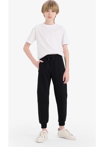 Erkek Çocuk Beli Paçası Lastikli Basic Düz Pike Eşofman Altı B5755A825SP
