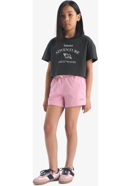 Kız Çocuk Beli Lastikli Baskılı Şort A2455A825HS fiyatları