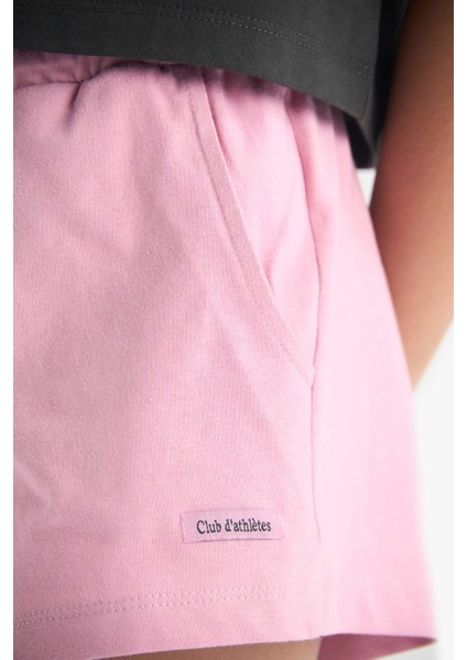 Kız Çocuk Beli Lastikli Baskılı Şort A2455A825HS