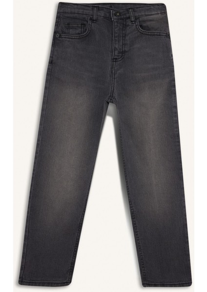 Erkek Çocuk Loose Fit Düz Paça Basic Düz Jean Pantolon D6489A825SM