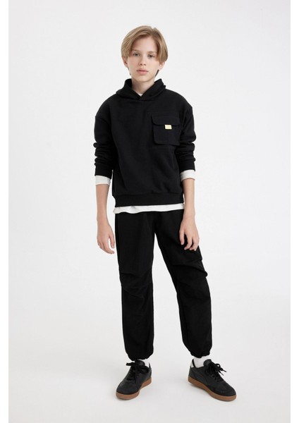 Erkek Çocuk Beli ve Paçası Lastikli Paraşüt Jogger Pantolon C6616A824AU modelleri