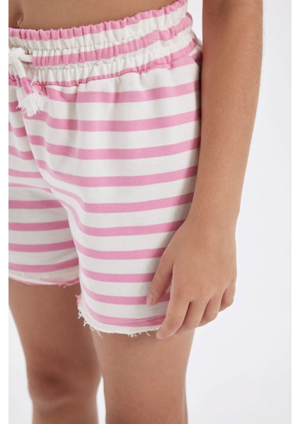 Kız Çocuk Çizgili Şort D0902A824HS indirimleri