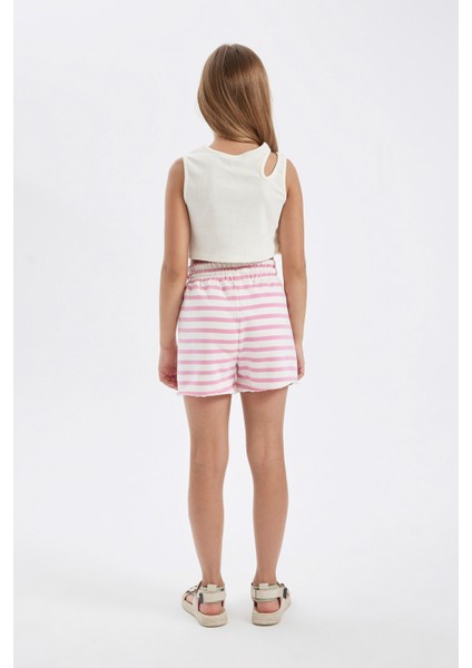 Kız Çocuk Çizgili Şort D0902A824HS
