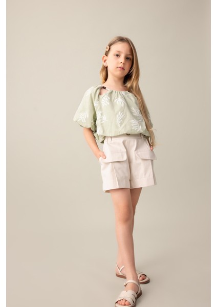 Kız Çocuk Gabardin Şort C4566A824SM